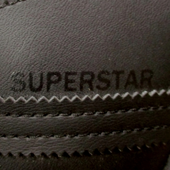 Adidas Originals Superstar Men's 10.5 Black Lace Up Sneakers Shoes - Picture 10 of 11